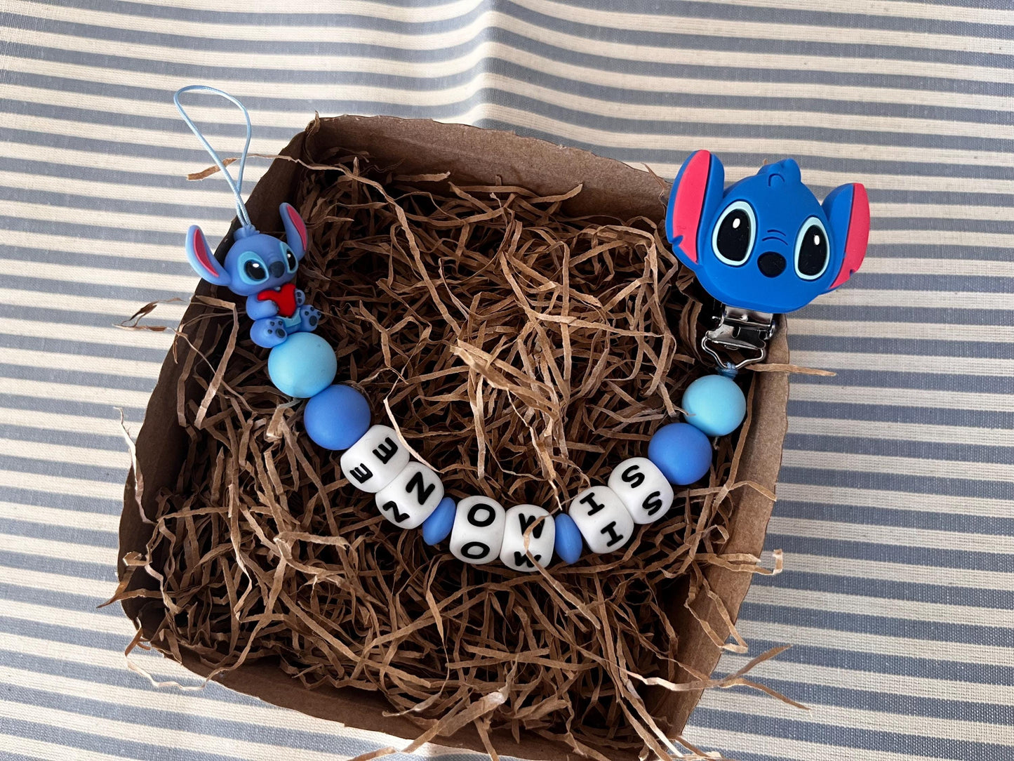 Catenella Portaciuccio Stitch personalizzata con Nome