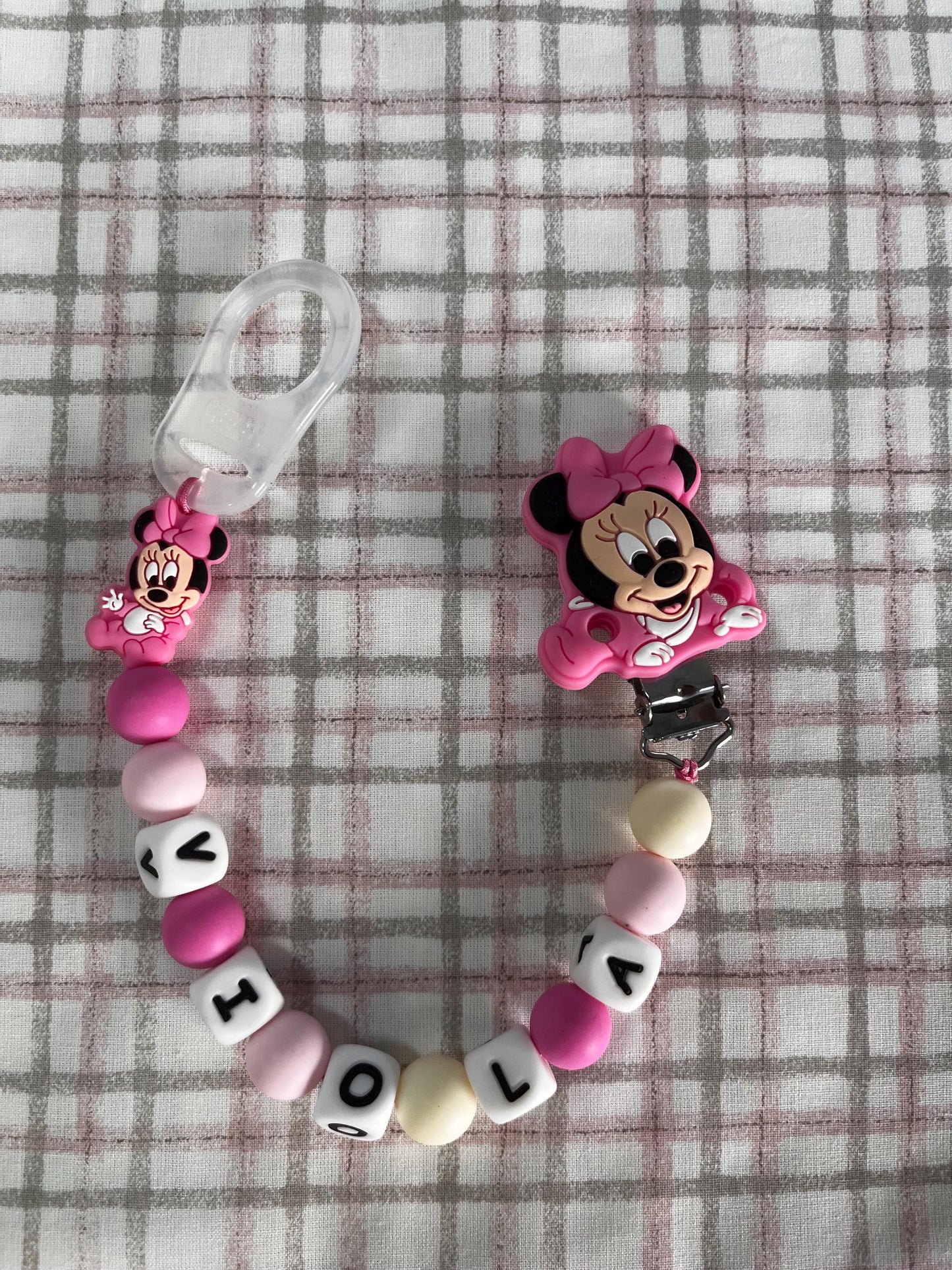 Catenella Portaciuccio Minnie personalizzata con Nome