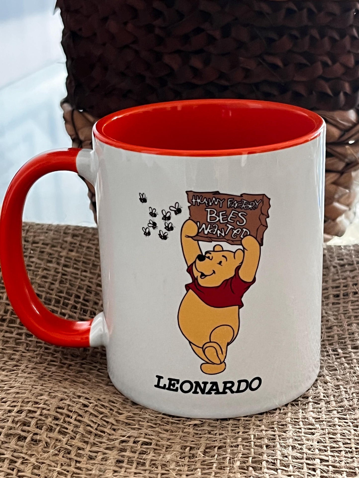 Tazza in ceramica personalizzata -Winnie the Pooh con api
