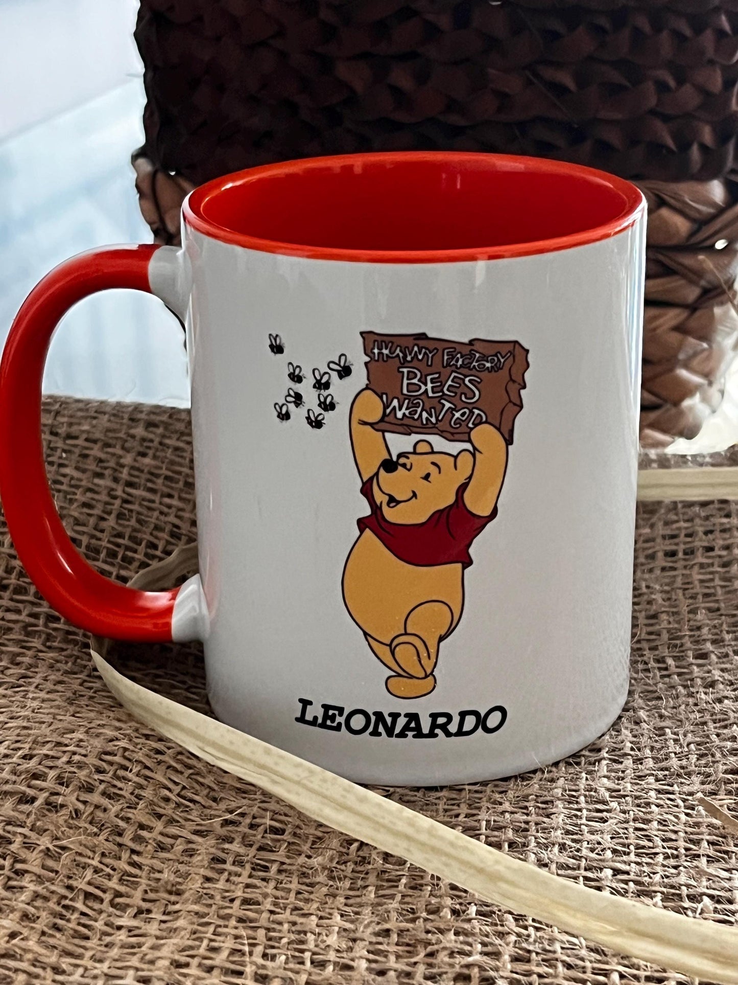 Tazza in ceramica personalizzata -Winnie the Pooh con api