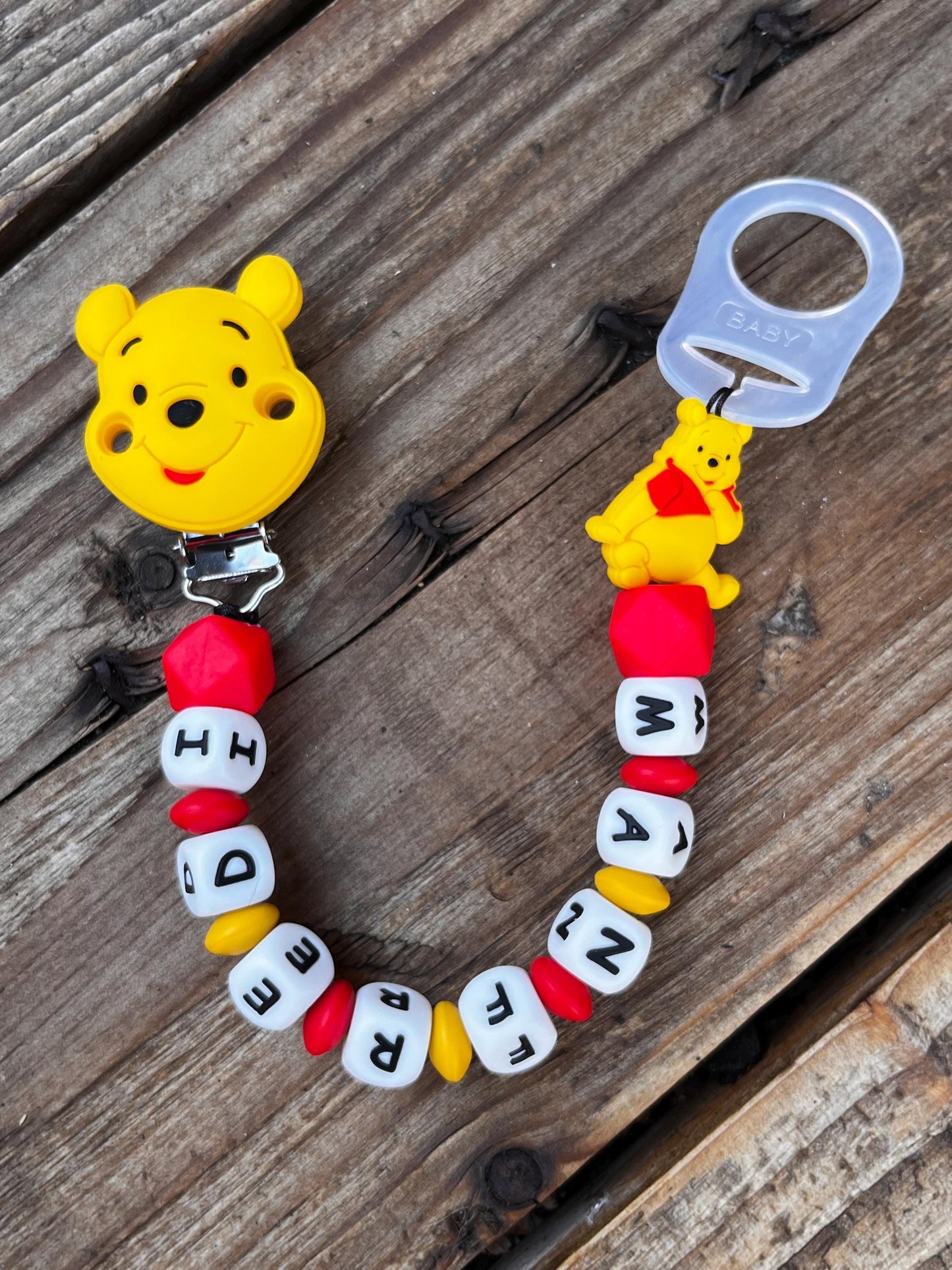 Catenella Portaciuccio Winnie The Pooh personalizzata con Nome