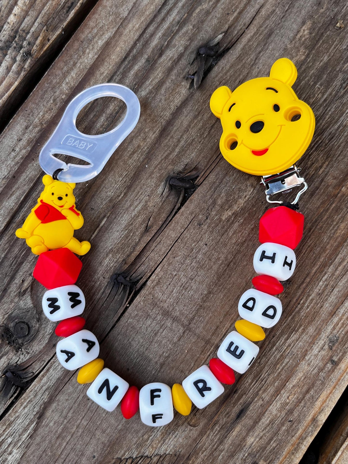 Catenella Portaciuccio Winnie The Pooh personalizzata con Nome