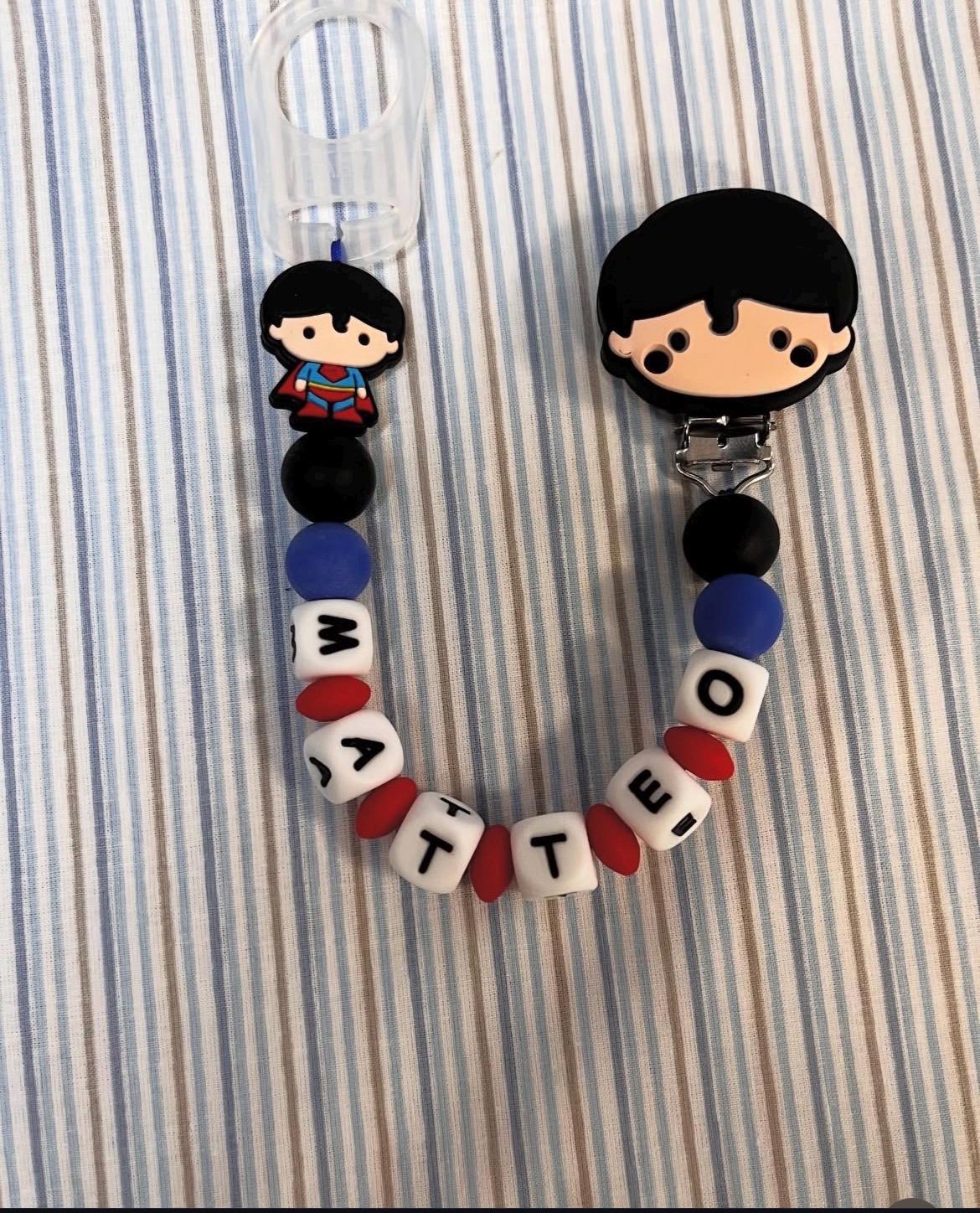 Catenella Portaciuccio Spiderman personalizzata con Nome