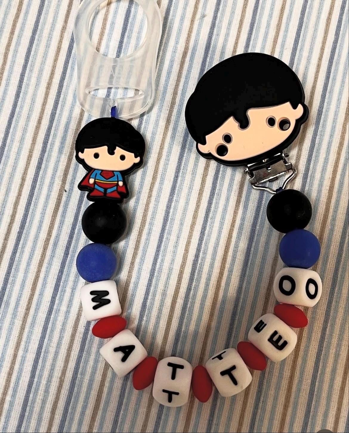 Catenella Portaciuccio Spiderman personalizzata con Nome