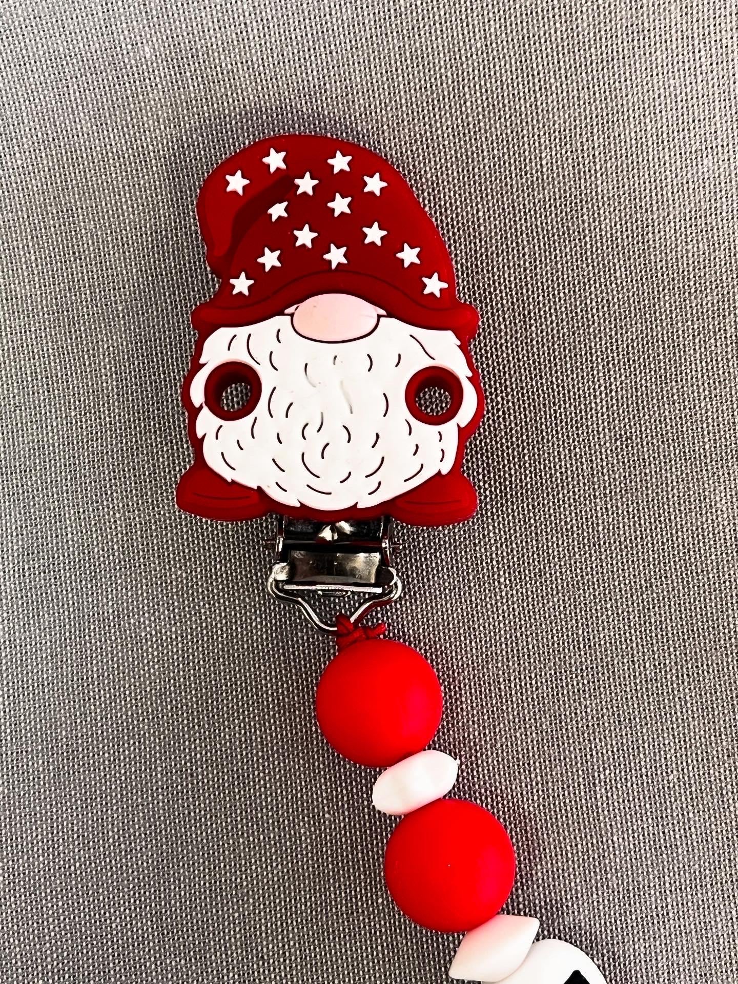 Catenella Portaciuccio Natalizia con Gnomo- personalizzata con Nome