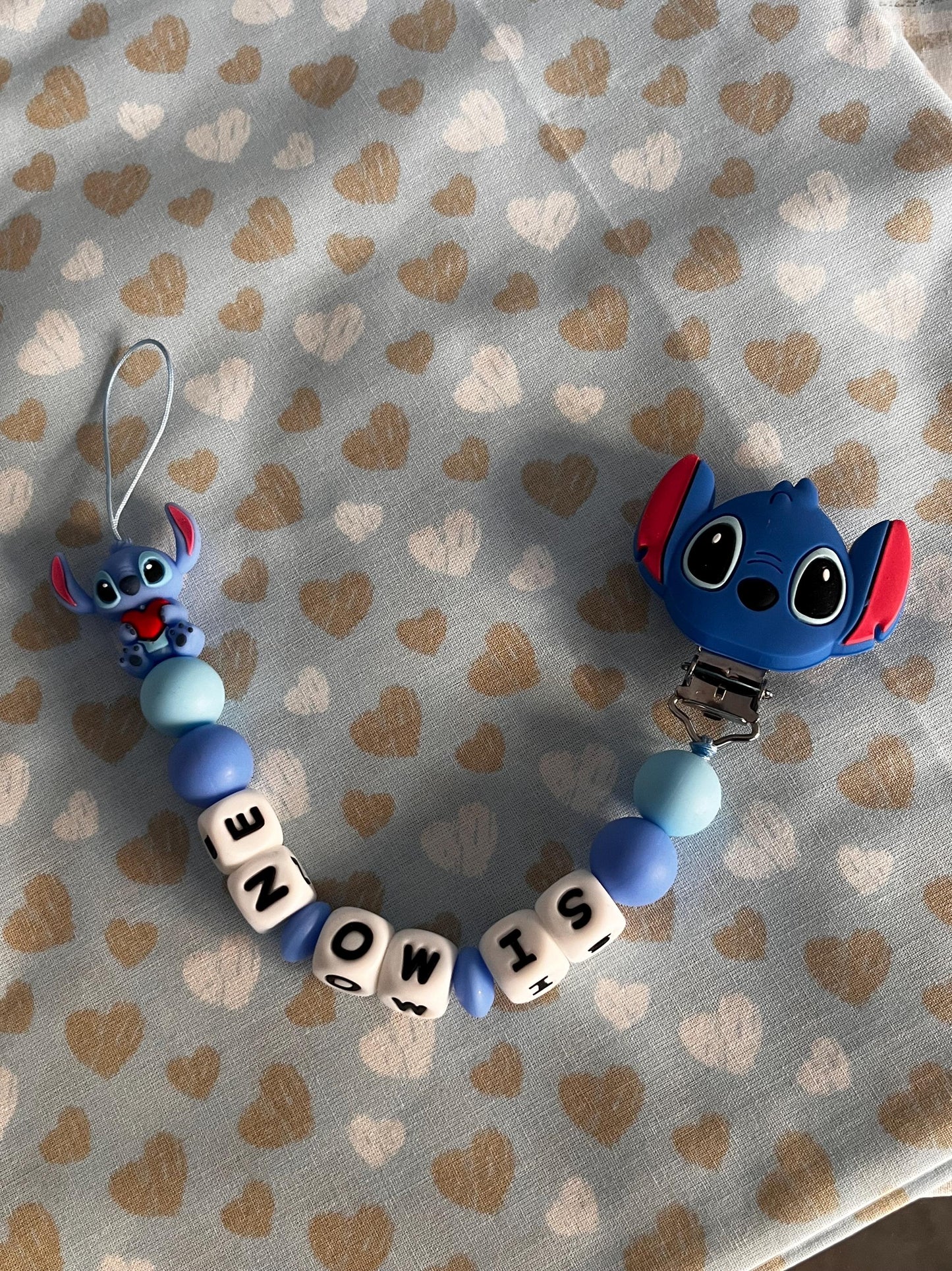 Catenella Portaciuccio Stitch personalizzata con Nome