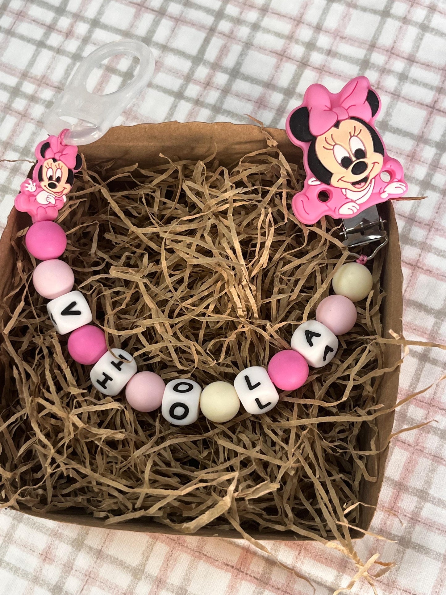 Catenella Portaciuccio Minnie personalizzata con Nome
