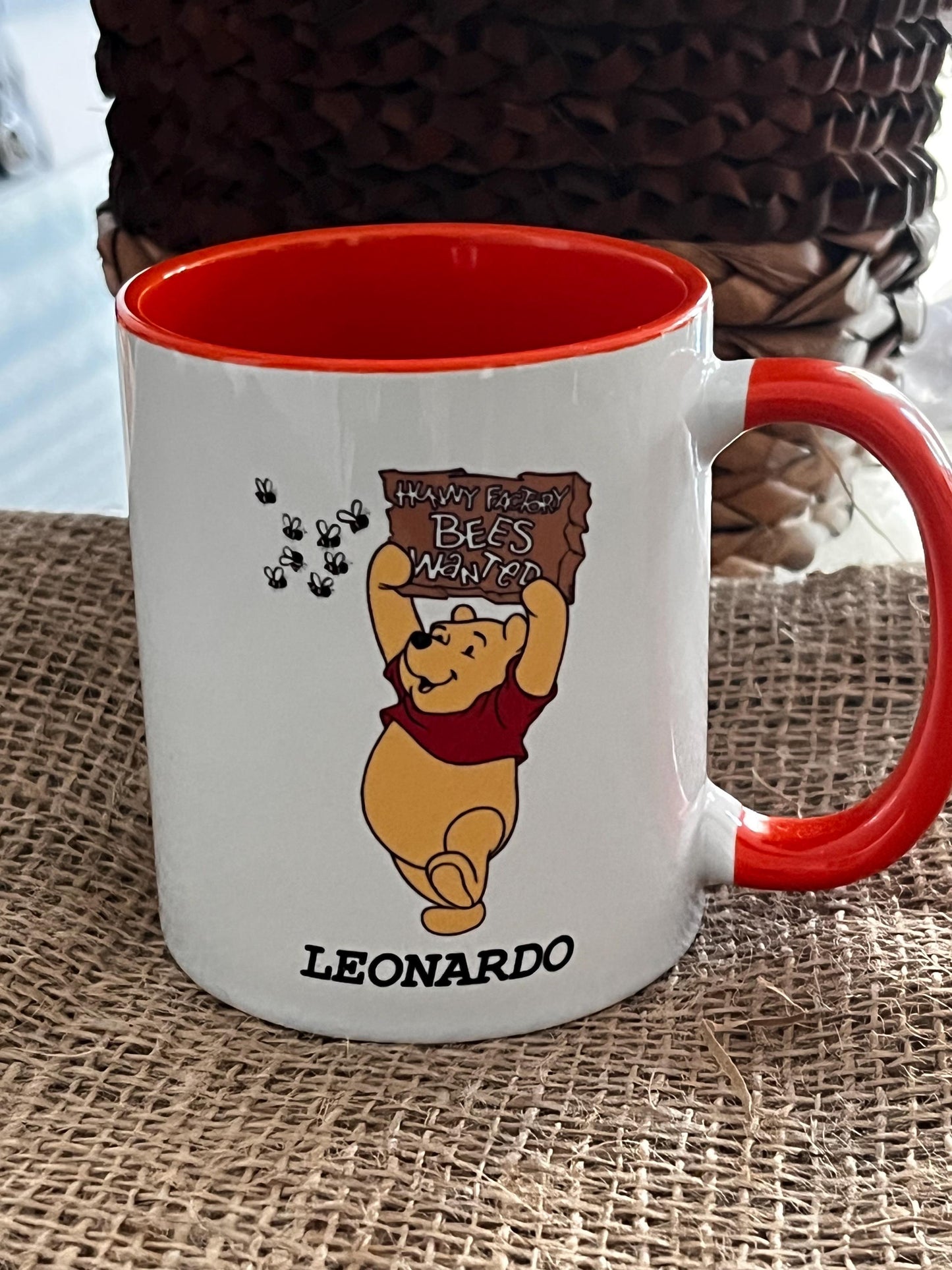 Tazza in ceramica personalizzata -Winnie the Pooh con api