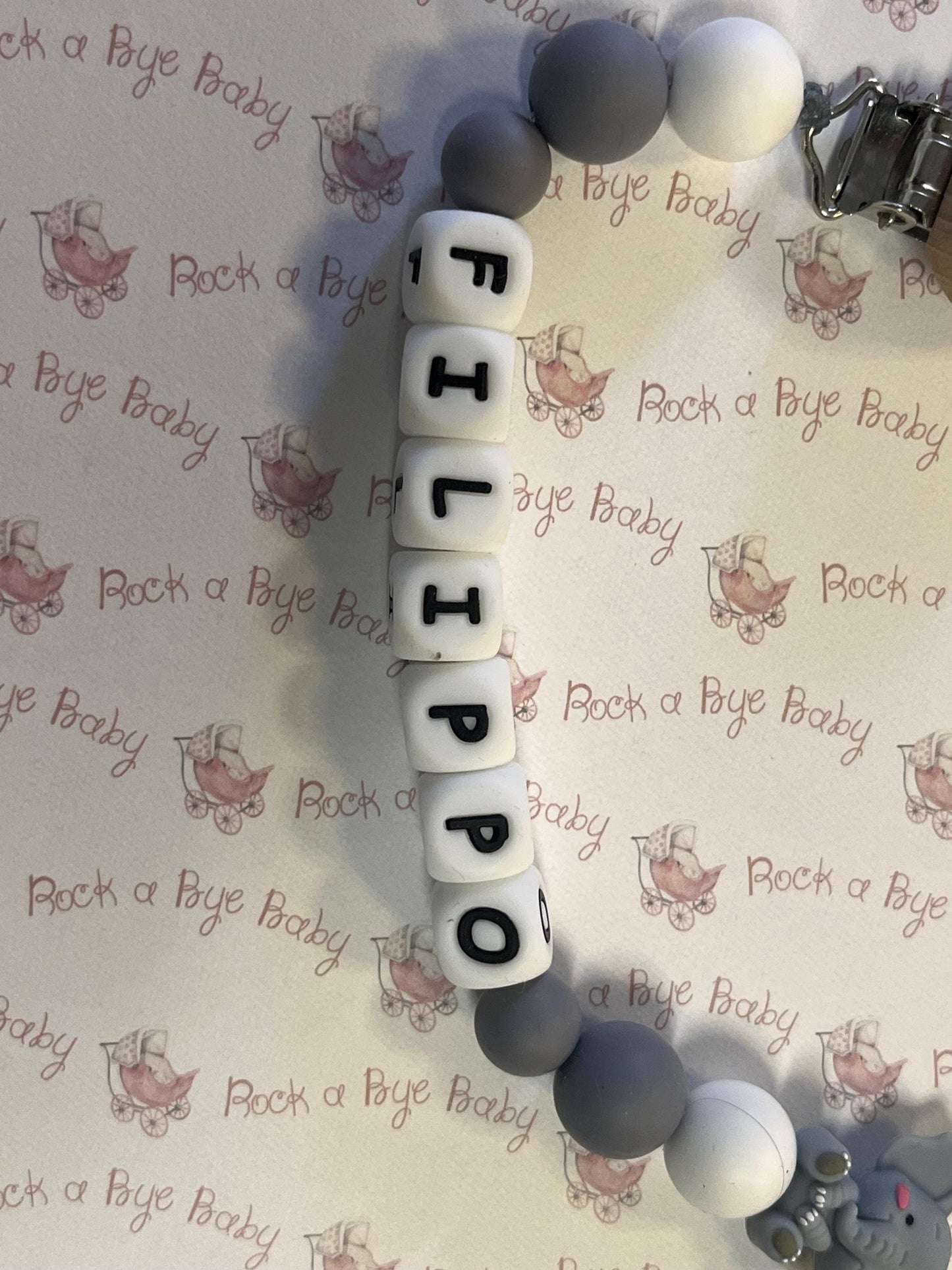 Catenella Portaciuccio con Elefantino personalizzata con Nome