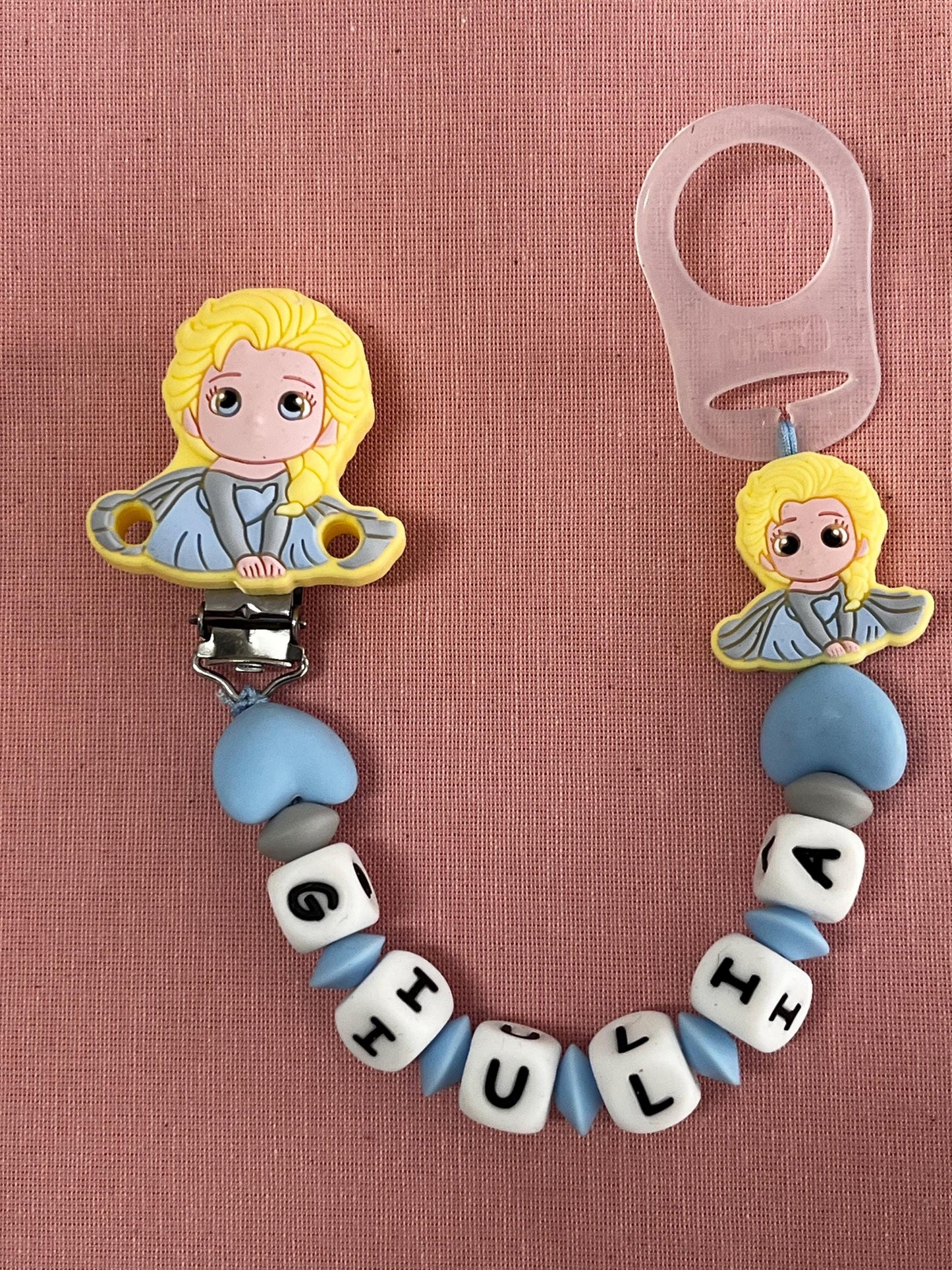 Catenella Portaciuccio Elsa Frozen personalizzata con Nome