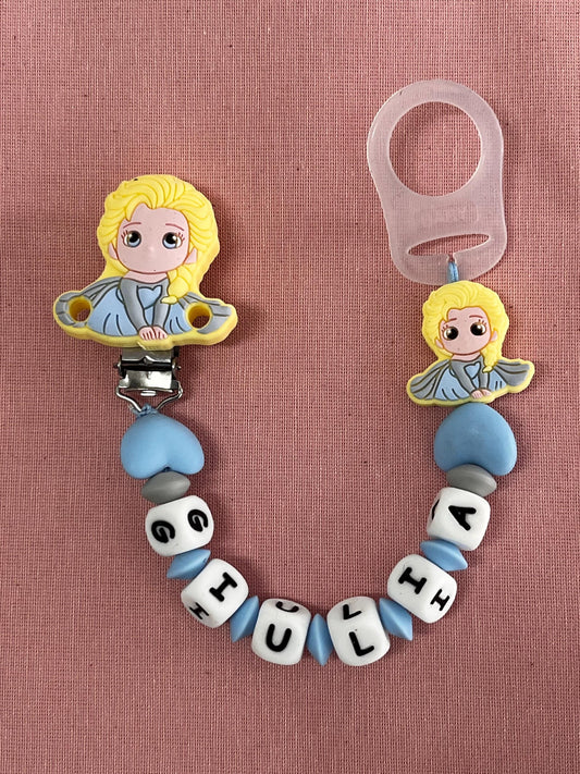 Catenella Portaciuccio Elsa Frozen personalizzata con Nome