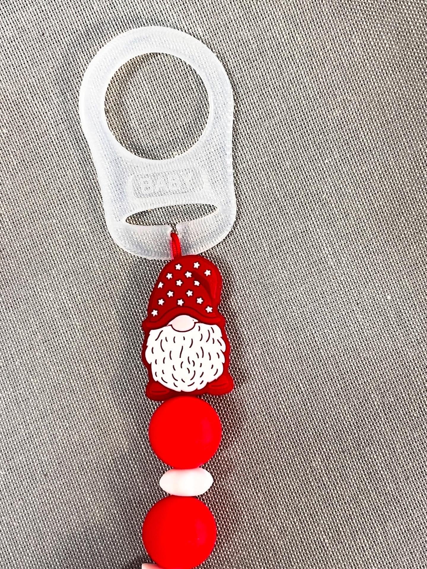 Catenella Portaciuccio Natalizia con Gnomo- personalizzata con Nome