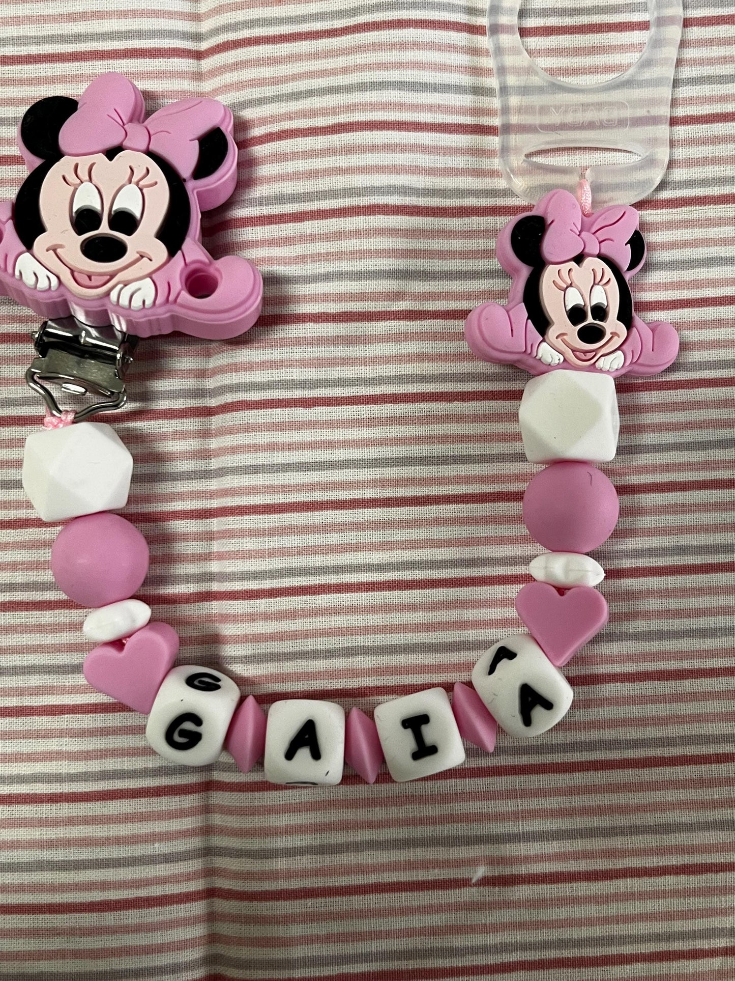 Catenella Portaciuccio Minnie personalizzata con Nome