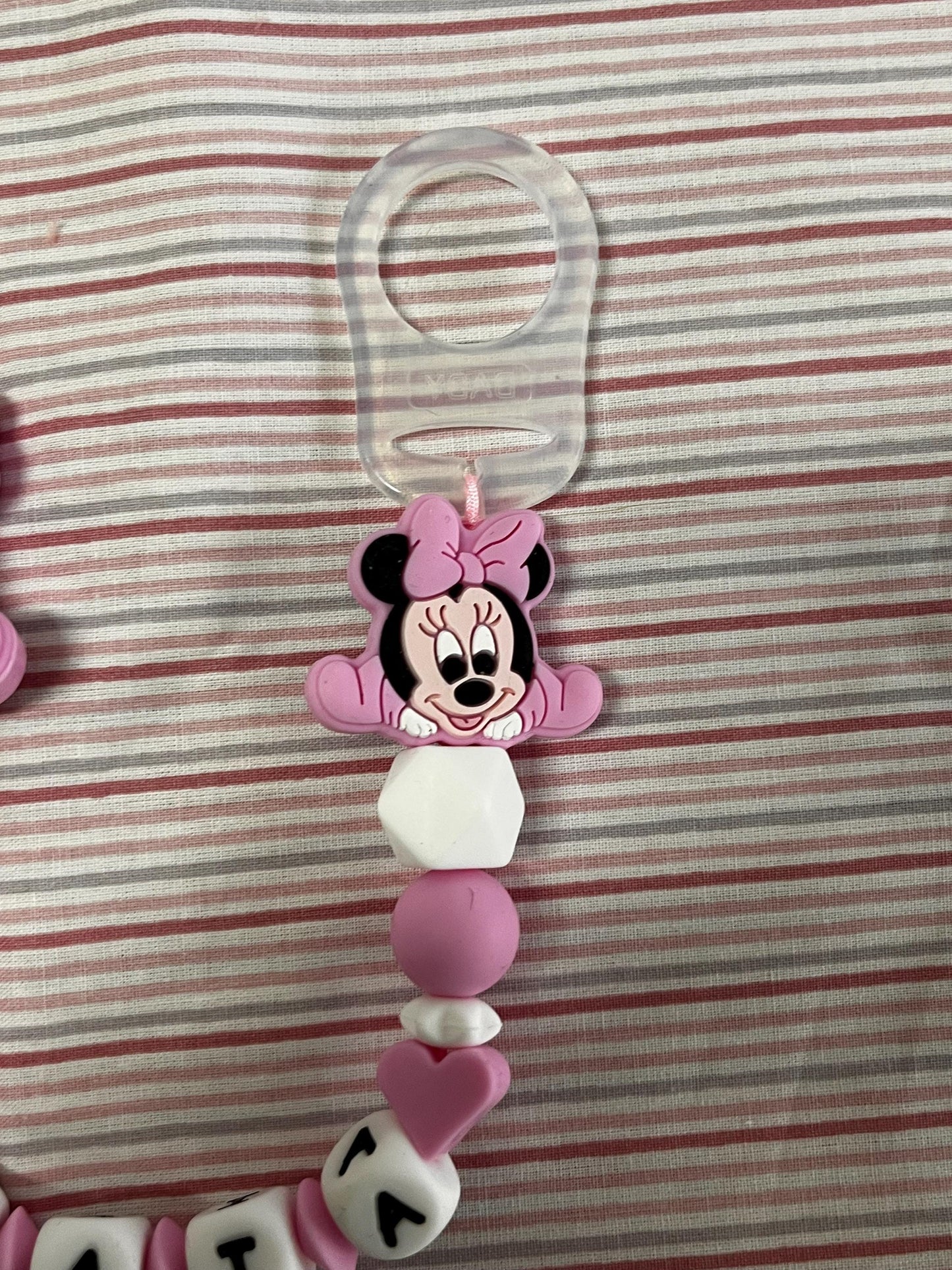 Catenella Portaciuccio Minnie personalizzata con Nome