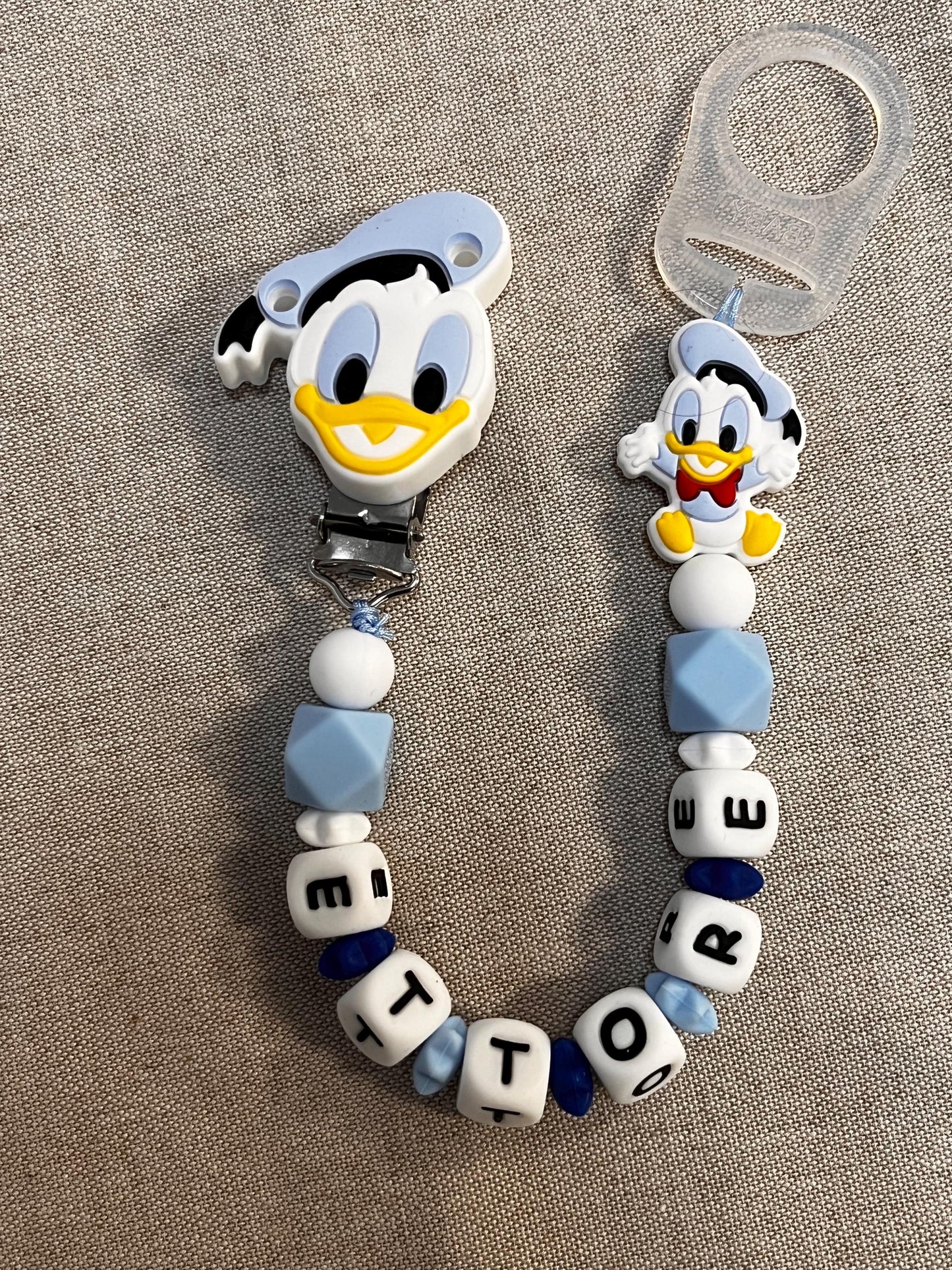 Catenella Portaciuccio Paperino  personalizzata con Nome