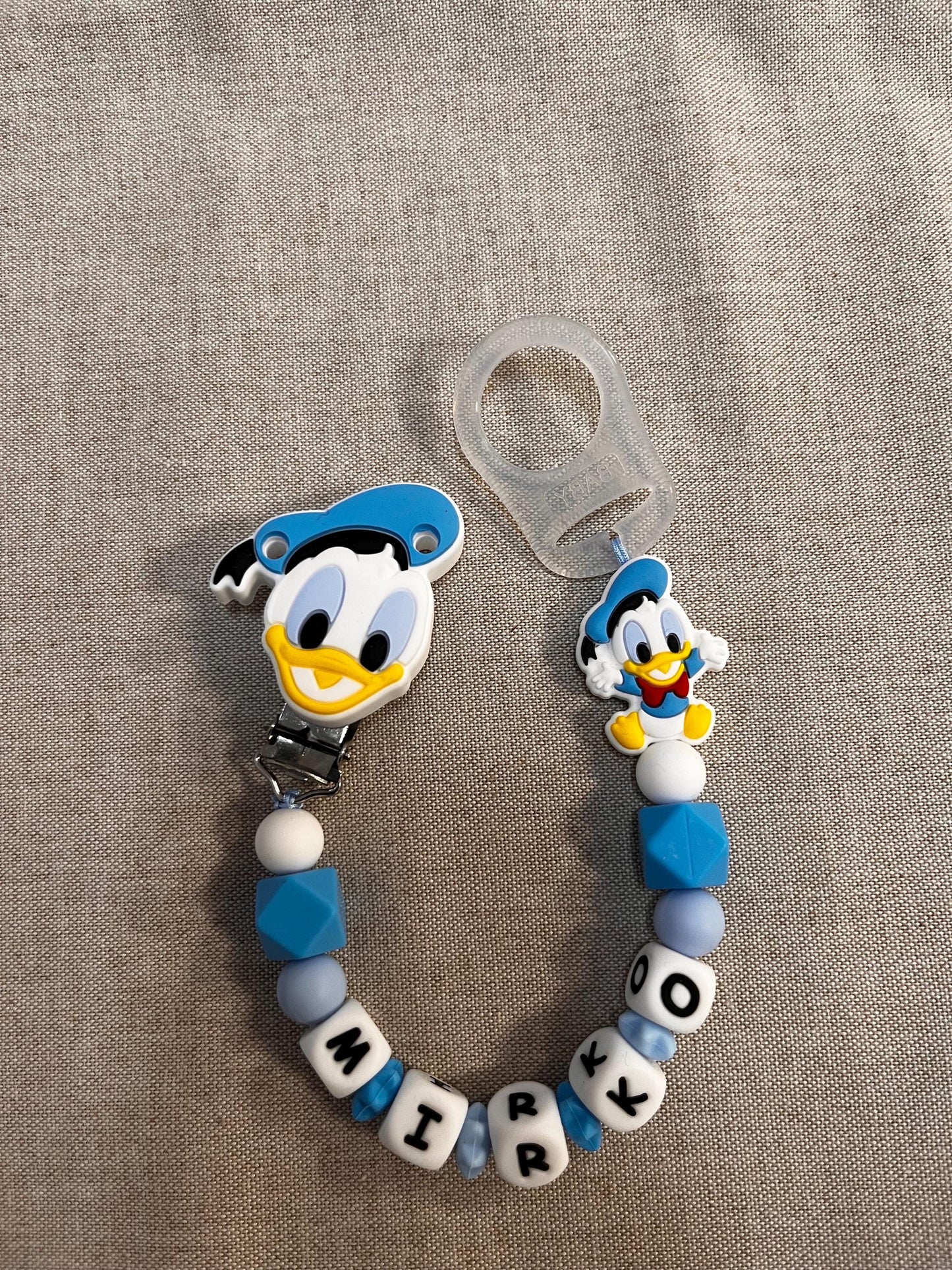 Catenella Portaciuccio Paperino  personalizzata con Nome