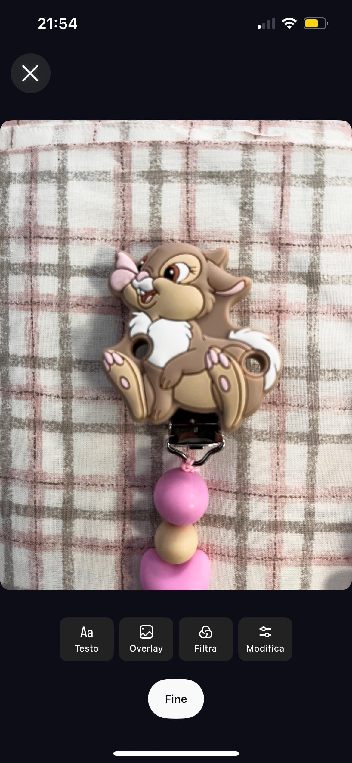 Catenella Portaciuccio Miss Tamburina personalizzata con Nome