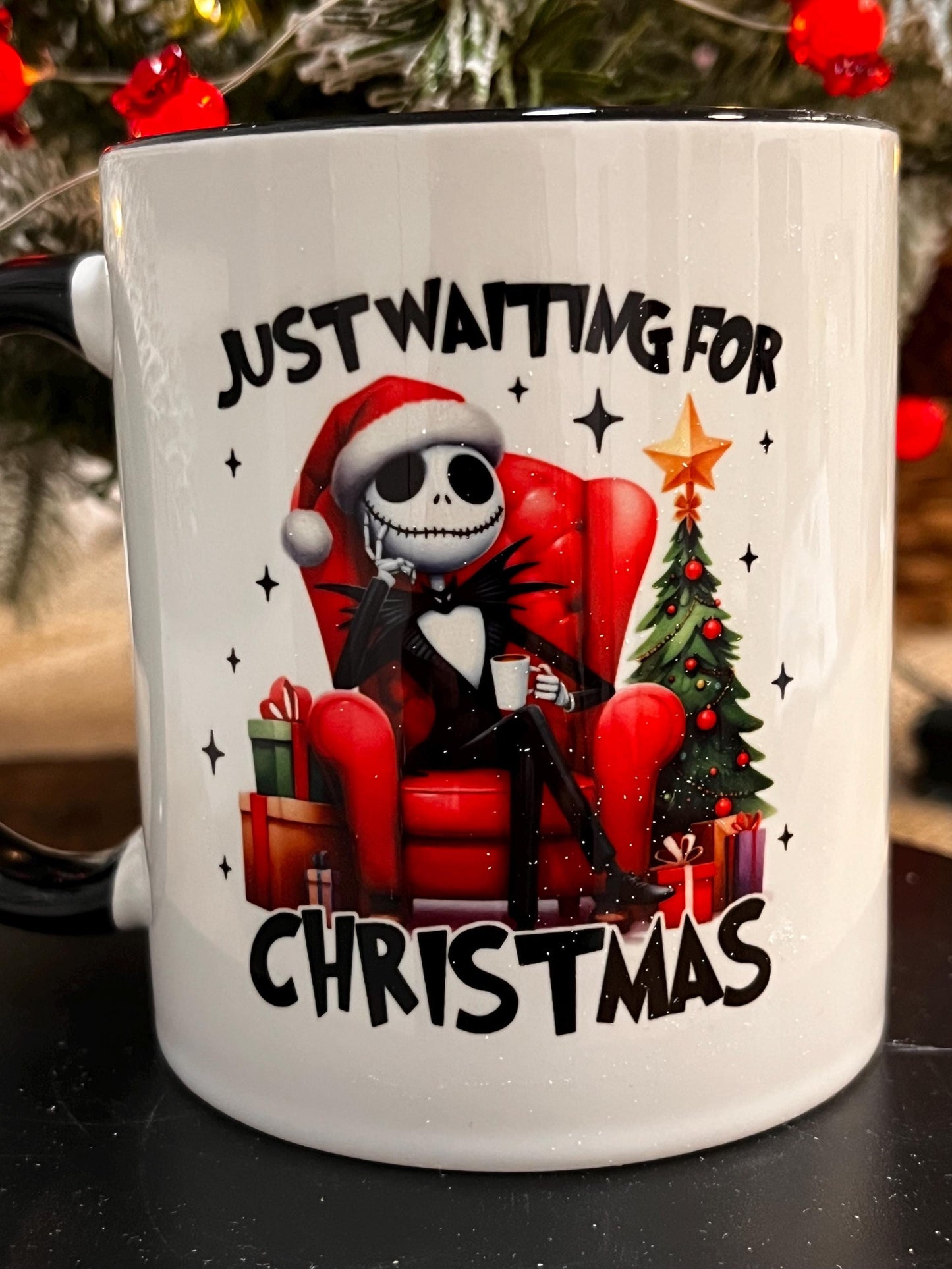 Tazza -Mug in ceramica Nightmare before Christmas-Just Waiting for Christmas