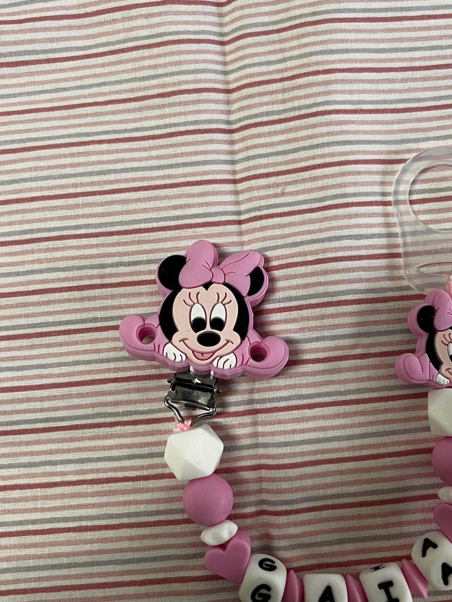 Catenella Portaciuccio Minnie personalizzata con Nome