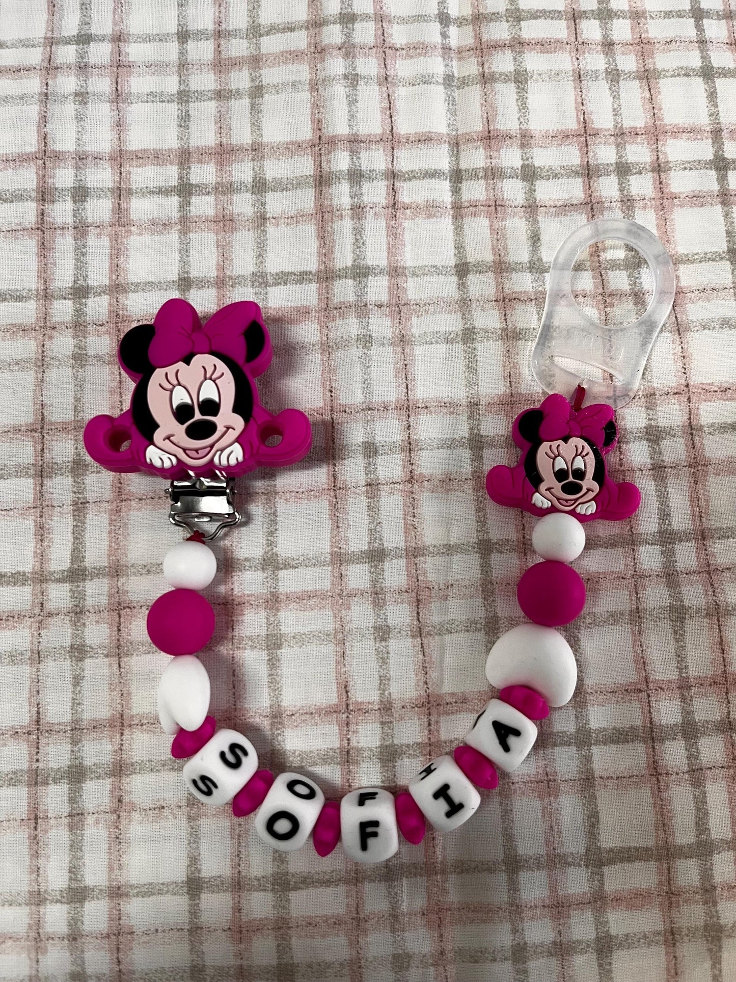 Catenella Portaciuccio Minnie personalizzata con Nome