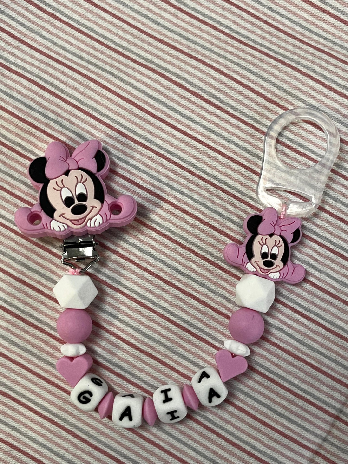 Catenella Portaciuccio Minnie personalizzata con Nome