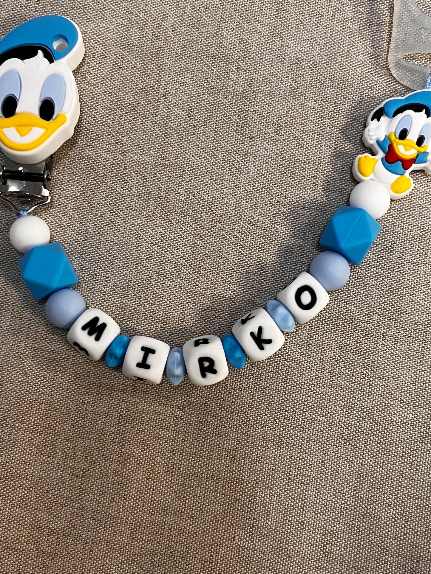 Catenella Portaciuccio Paperino  personalizzata con Nome