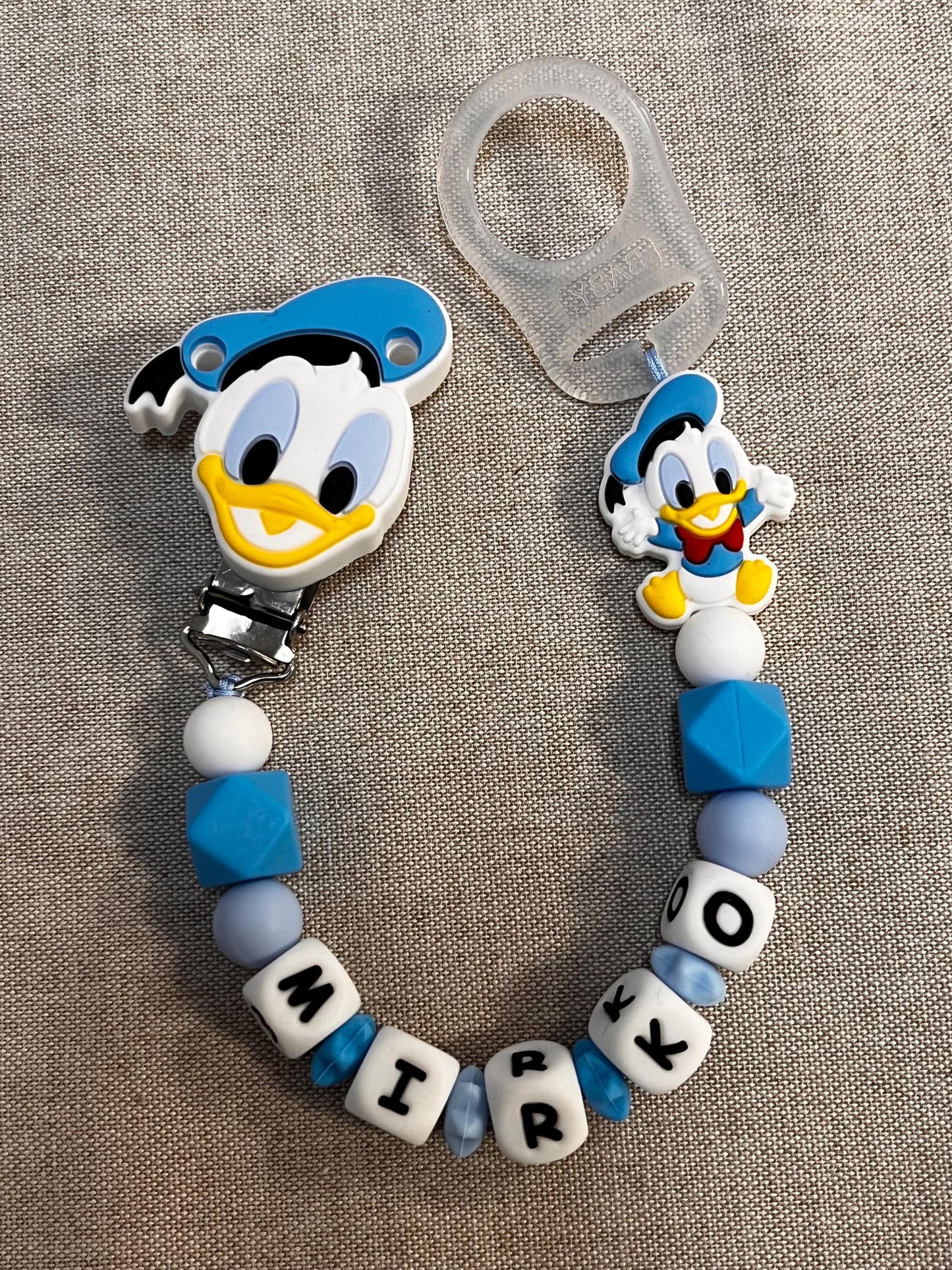 Catenella Portaciuccio Paperino  personalizzata con Nome