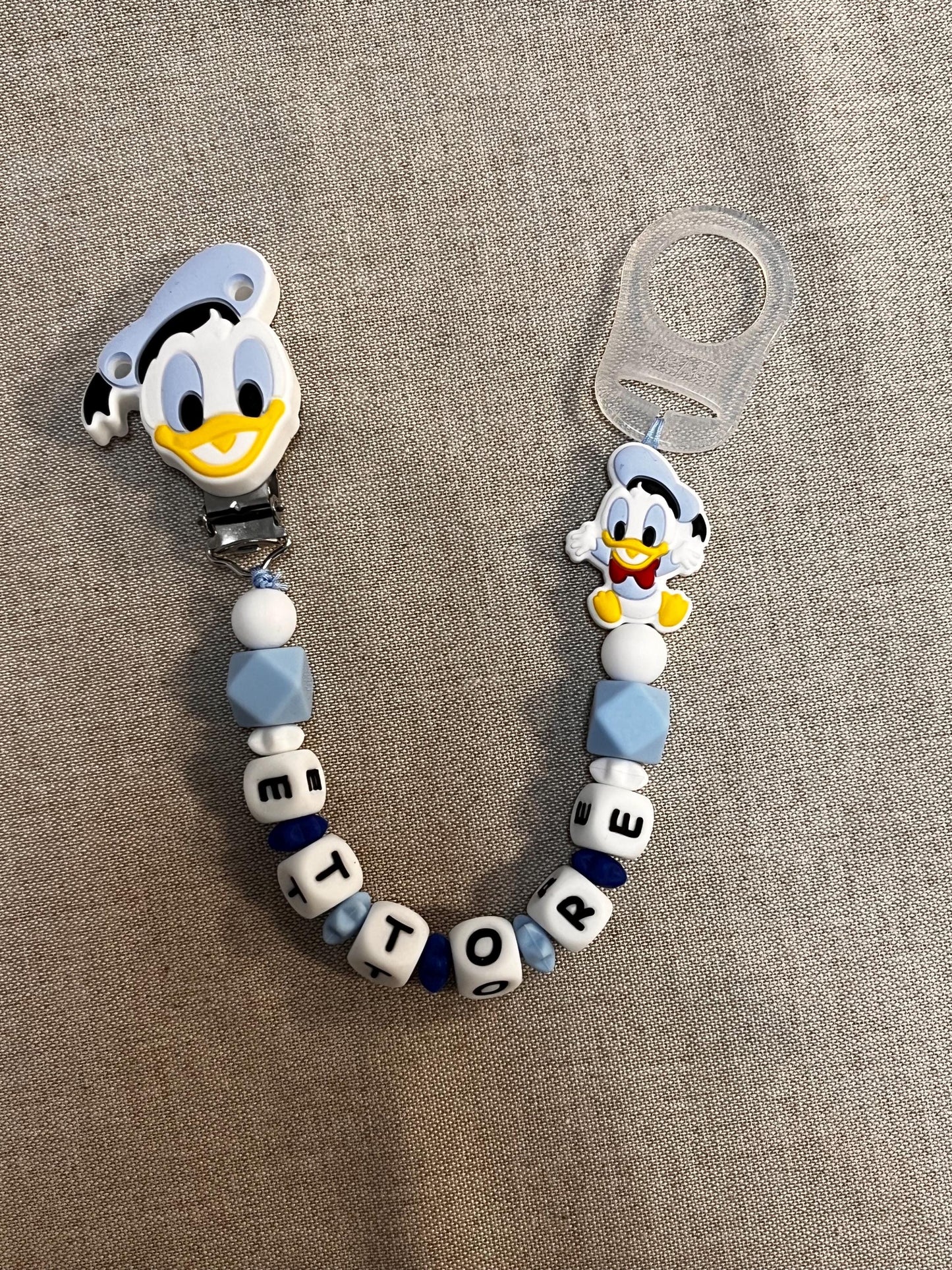 Catenella Portaciuccio Paperino  personalizzata con Nome