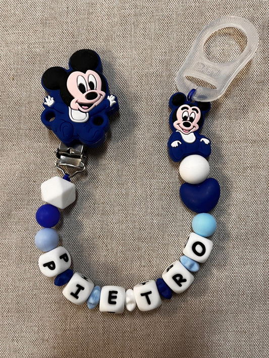 Catenella Portaciuccio Topolino- Mickey Mouse personalizzata con Nome