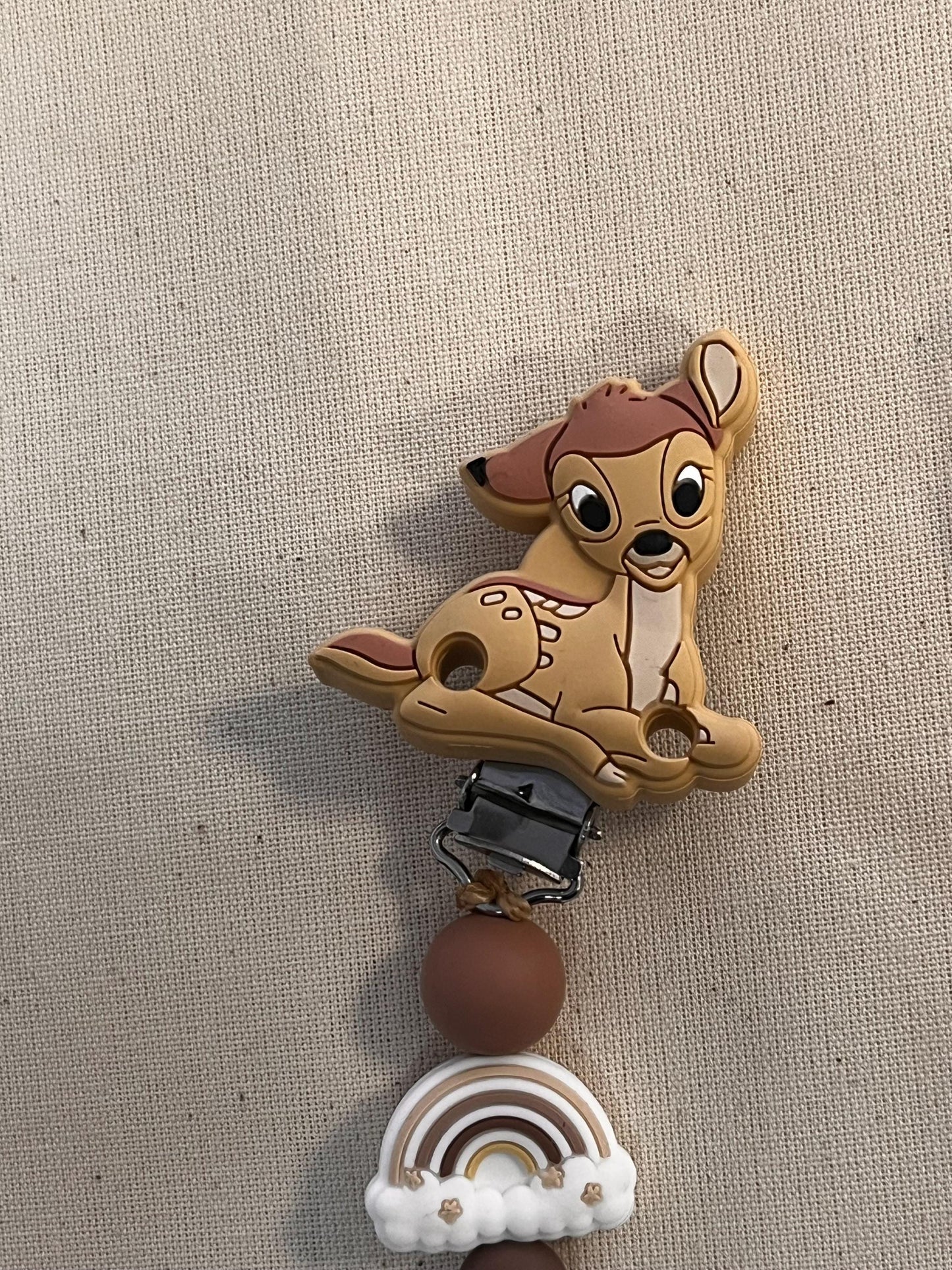 Catenella Portaciuccio con il cerbiatto Bambi  personalizzata con Nome