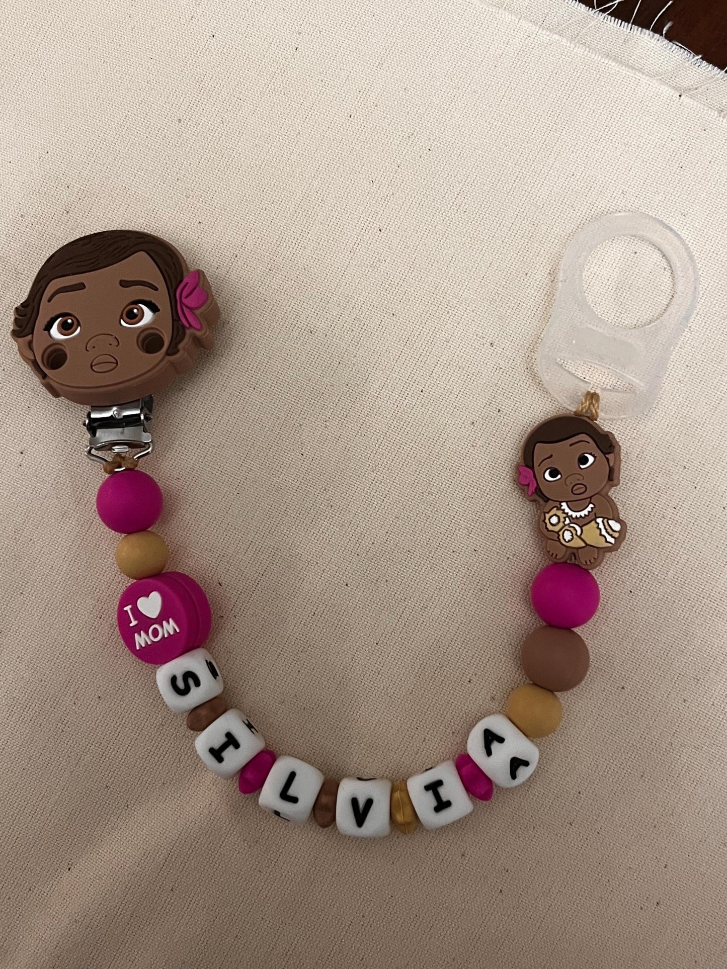 Catenella Portaciuccio con Moana-Oceania - personalizzata con Nome
