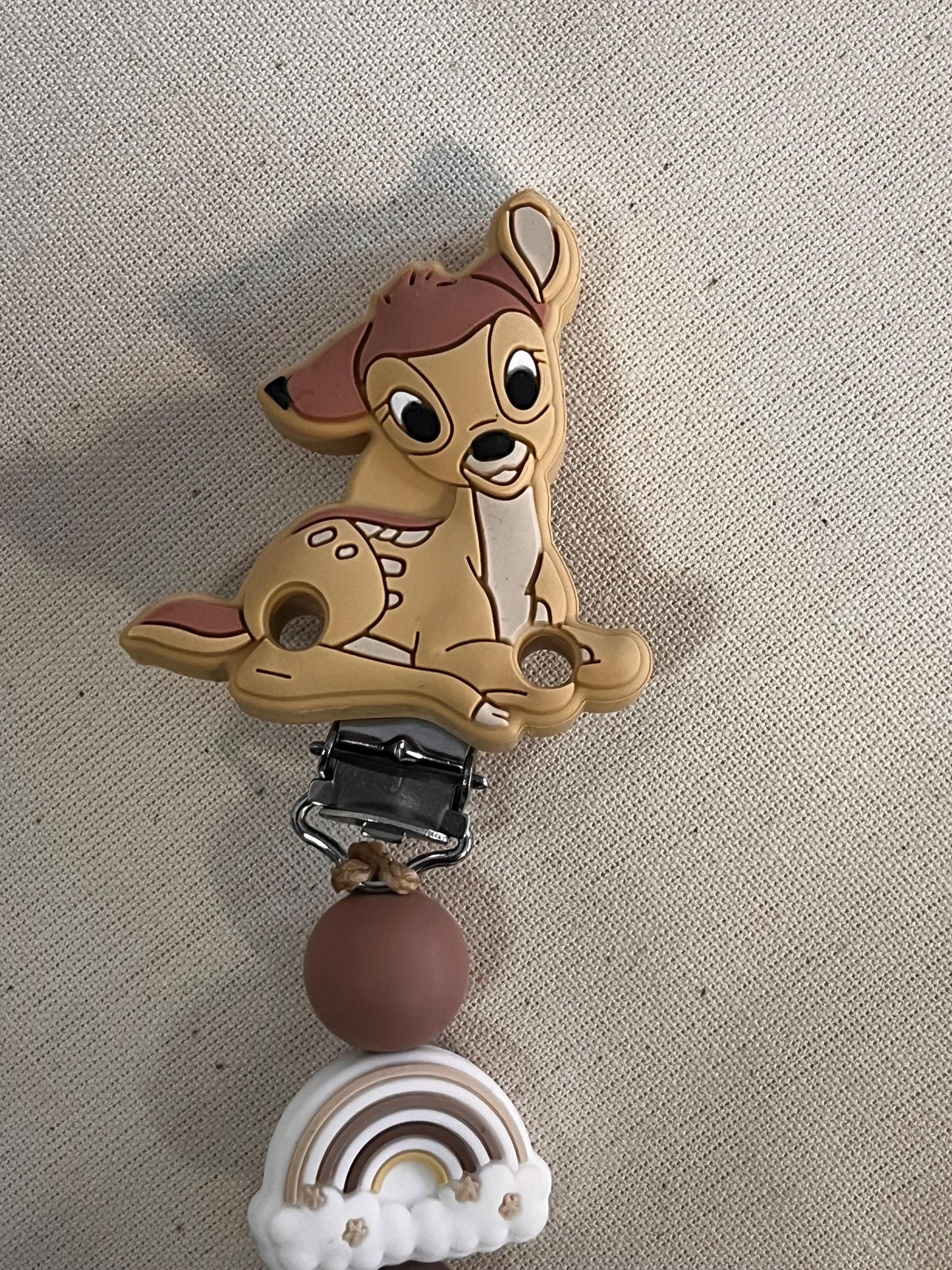 Catenella Portaciuccio con il cerbiatto Bambi  personalizzata con Nome