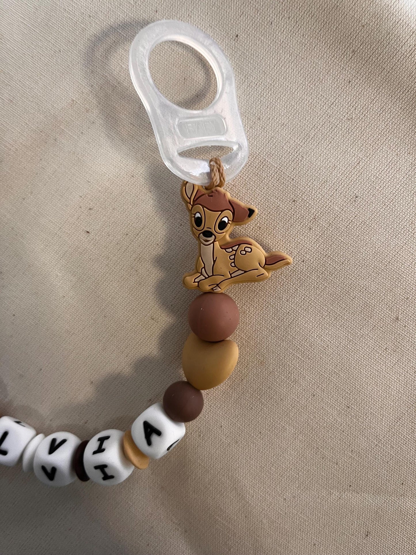 Catenella Portaciuccio con il cerbiatto Bambi  personalizzata con Nome