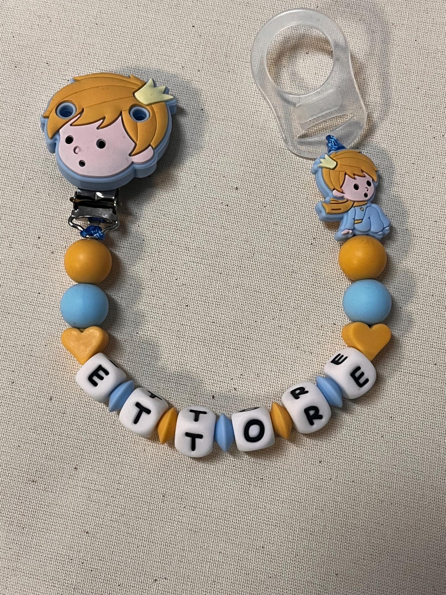 Catenella Portaciuccio con il Piccolo Principe personalizzata con Nome