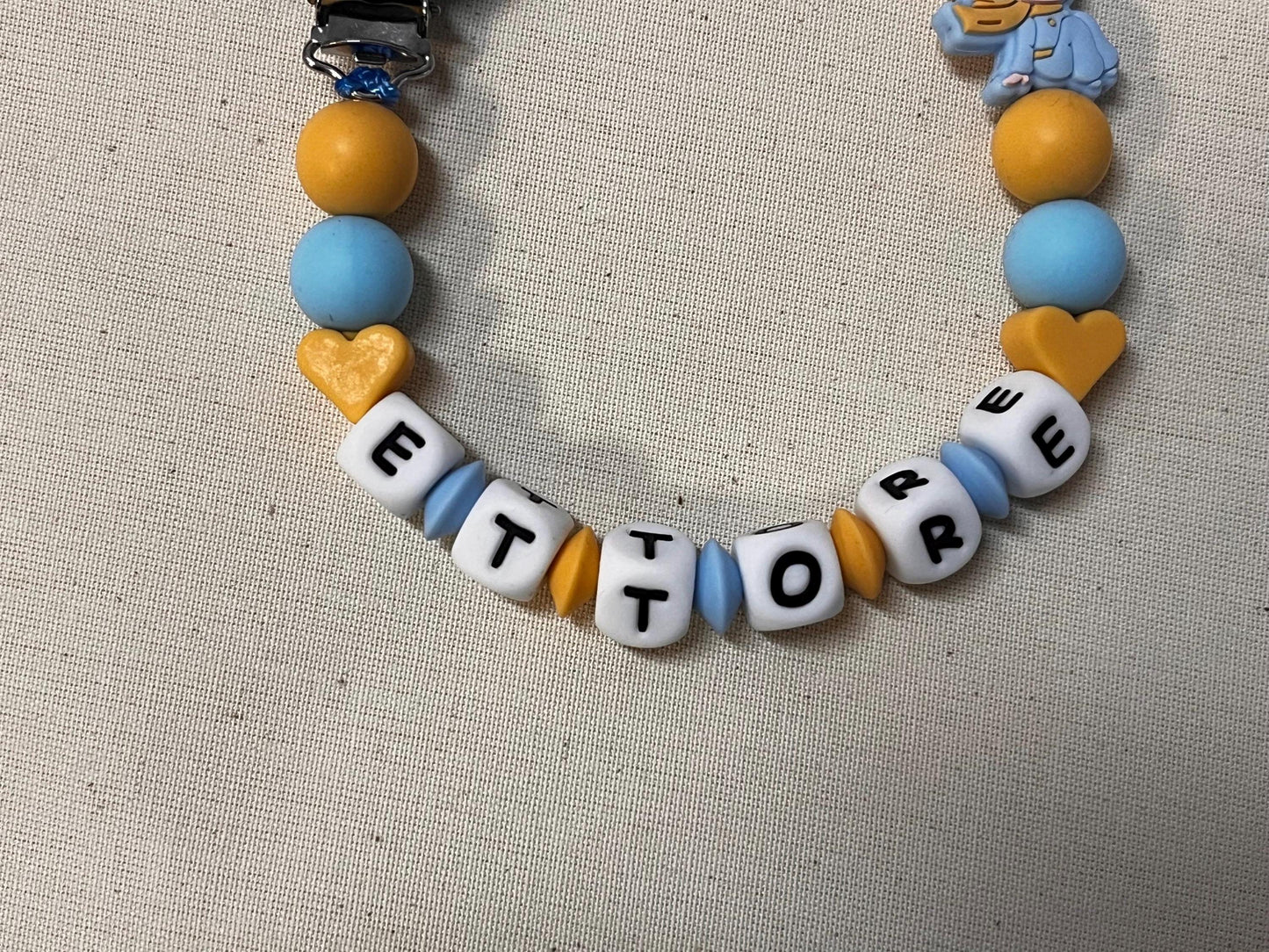 Catenella Portaciuccio con il Piccolo Principe personalizzata con Nome
