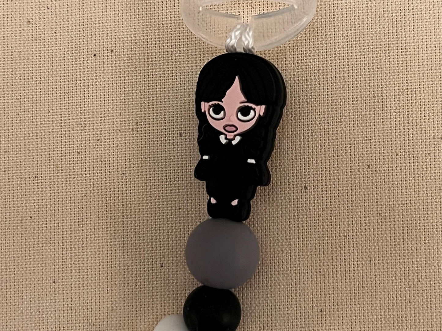 Catenella Portaciuccio con Marcoledi -Famiglia Addams- personalizzata con Nome