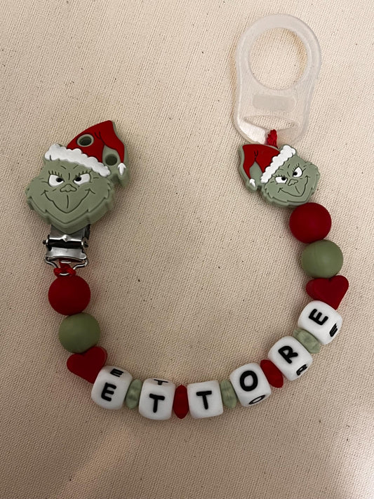 Catenella Portaciuccio con Grinch-personalizzata con Nome